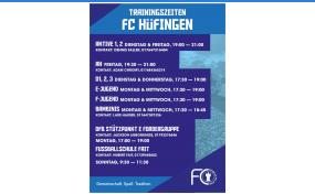 Trainingszeiten FC Hüfingen